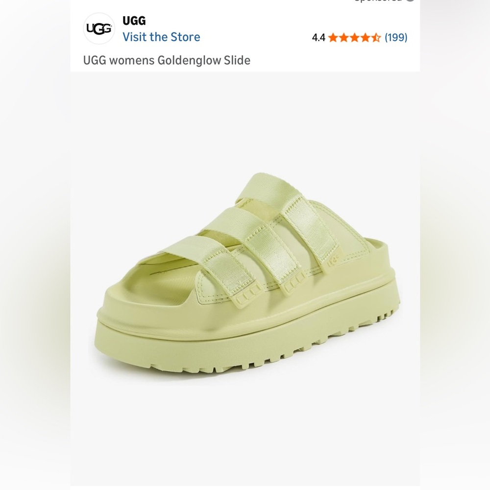 UGG women’s Sandals - goldenglow slide size 8 NWT NEW